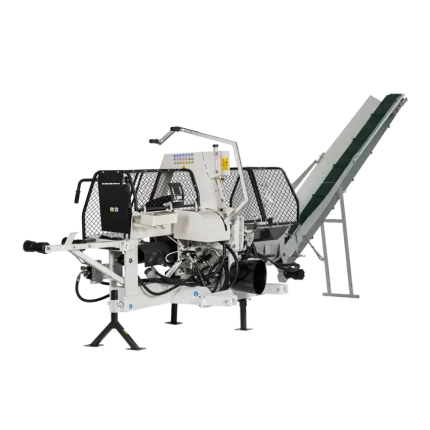 LUMAG SSA400Z | Zapfwellen-Sägespaltmaschine mit Fördenband